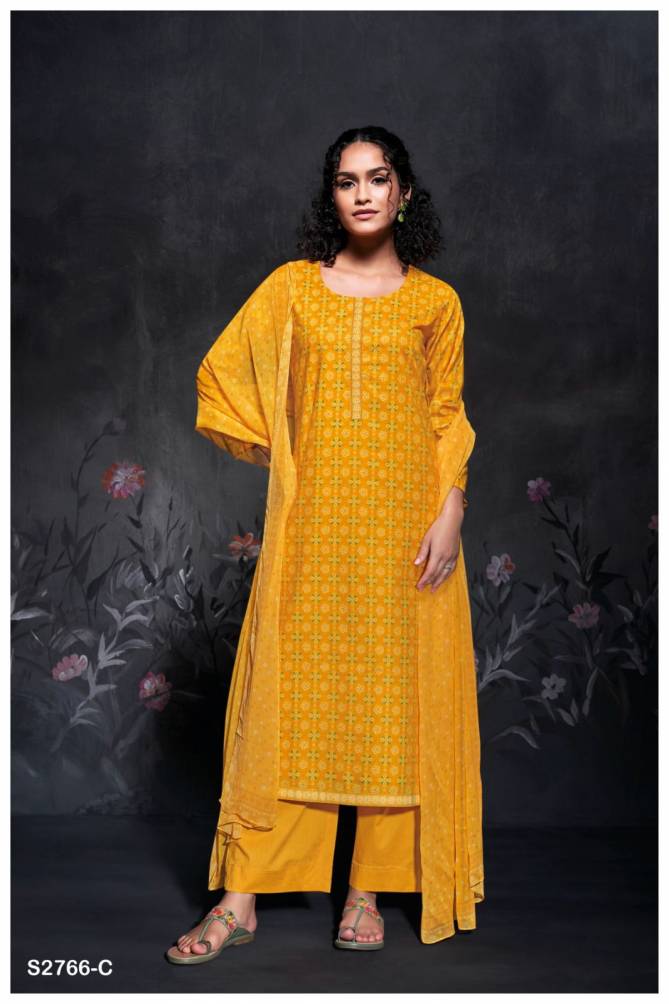 Neha 2766 By Ganga Digital Printed Premium Cotton Dress Material Wholesale Price In Surat